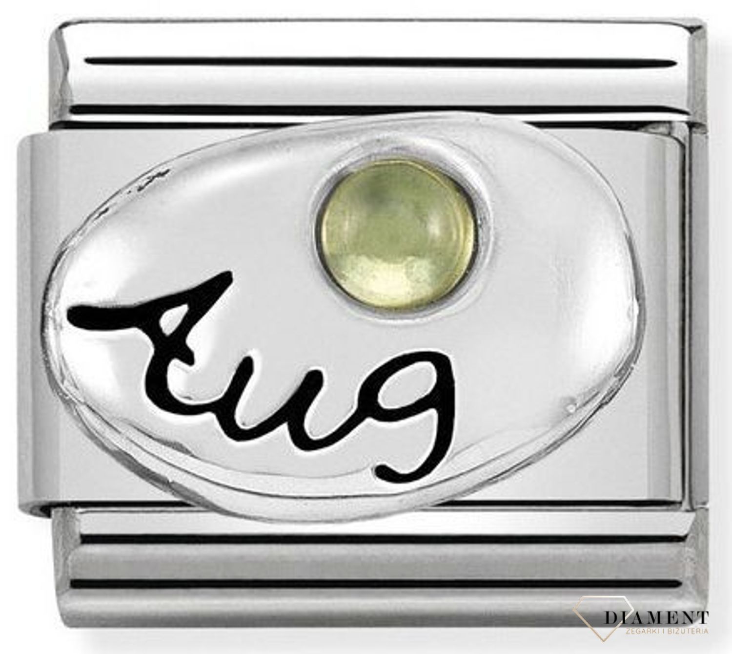 Nomination Link 925 zawieszka srebro 'Kamień urodzinowy sierpień perydot' 330505 08 biżuteria nomination nomination zawieszki nomination baza.jpg